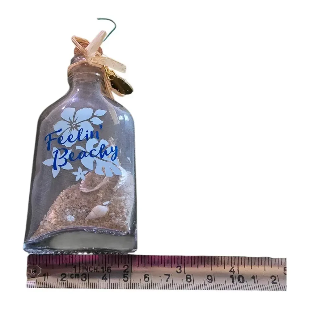 HALLMARK Feelin Beachy Keepsake Ornament Sand & Sea Shells Bottle 2019
